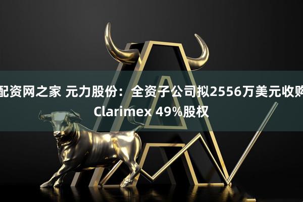 配资网之家 元力股份：全资子公司拟2556万美元收购Clarimex 49%股权